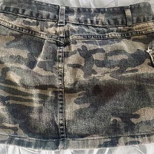 Sexy Mini Camouflage Denim Mini Skirt: Size Small